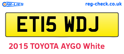 ET15WDJ are the vehicle registration plates.