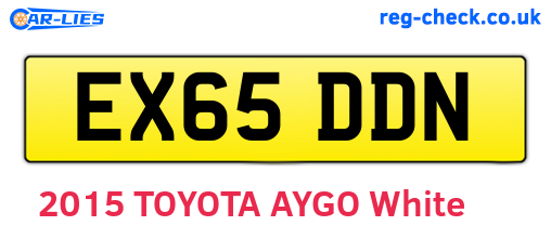 EX65DDN are the vehicle registration plates.