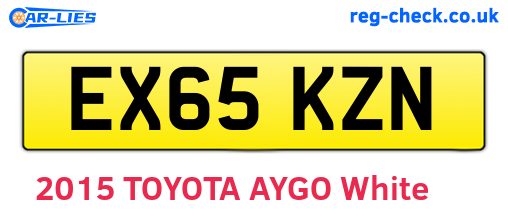 EX65KZN are the vehicle registration plates.