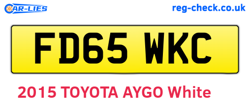 FD65WKC are the vehicle registration plates.