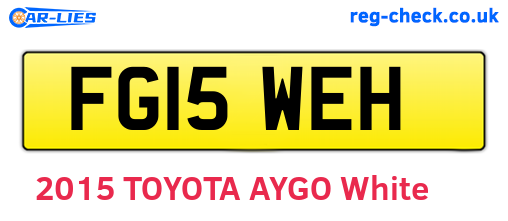 FG15WEH are the vehicle registration plates.