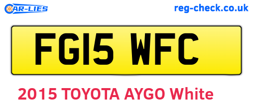 FG15WFC are the vehicle registration plates.