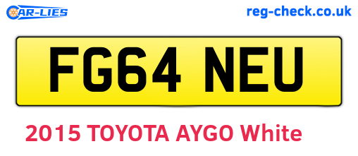 FG64NEU are the vehicle registration plates.