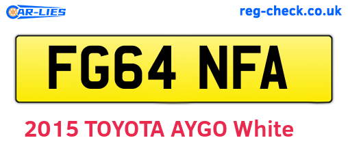 FG64NFA are the vehicle registration plates.