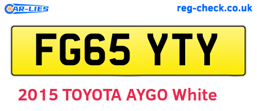 FG65YTY are the vehicle registration plates.