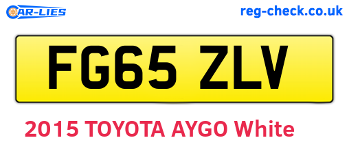 FG65ZLV are the vehicle registration plates.