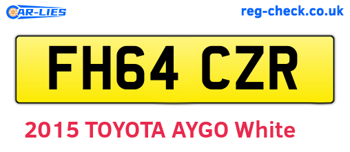FH64CZR are the vehicle registration plates.