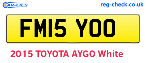 FM15YOO are the vehicle registration plates.