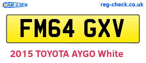 FM64GXV are the vehicle registration plates.