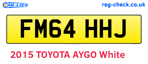 FM64HHJ are the vehicle registration plates.