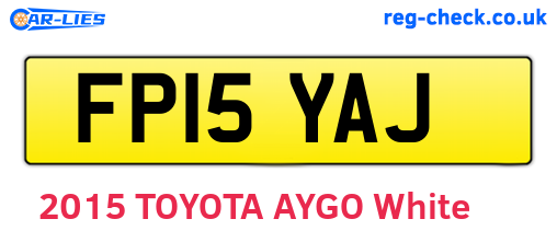 FP15YAJ are the vehicle registration plates.