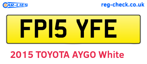 FP15YFE are the vehicle registration plates.