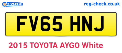 FV65HNJ are the vehicle registration plates.