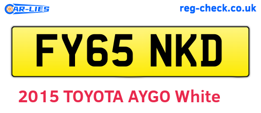 FY65NKD are the vehicle registration plates.