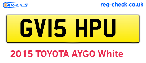GV15HPU are the vehicle registration plates.