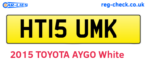 HT15UMK are the vehicle registration plates.