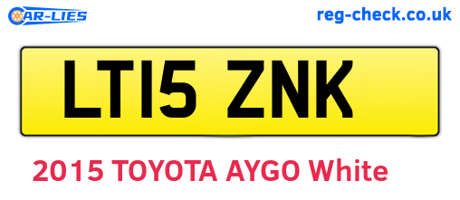 LT15ZNK are the vehicle registration plates.