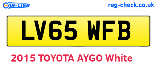 LV65WFB are the vehicle registration plates.