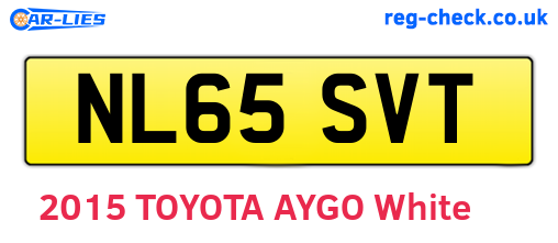 NL65SVT are the vehicle registration plates.