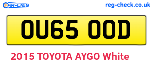 OU65OOD are the vehicle registration plates.