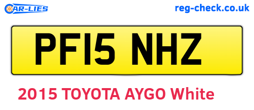 PF15NHZ are the vehicle registration plates.
