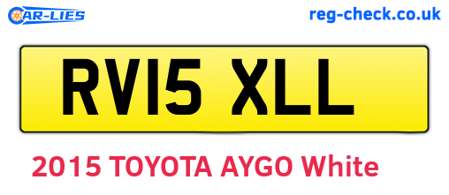 RV15XLL are the vehicle registration plates.