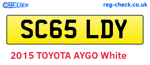 SC65LDY are the vehicle registration plates.