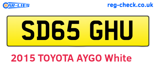 SD65GHU are the vehicle registration plates.