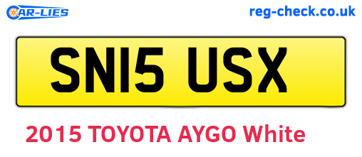 SN15USX are the vehicle registration plates.