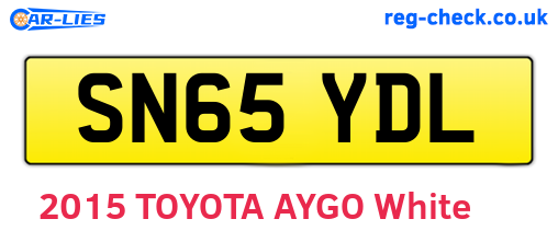 SN65YDL are the vehicle registration plates.