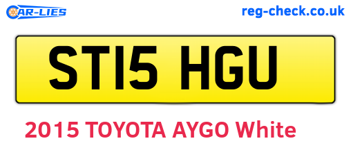 ST15HGU are the vehicle registration plates.
