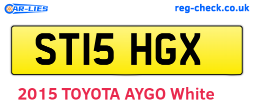 ST15HGX are the vehicle registration plates.
