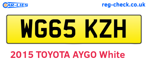 WG65KZH are the vehicle registration plates.