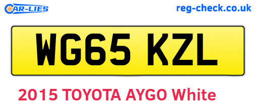 WG65KZL are the vehicle registration plates.