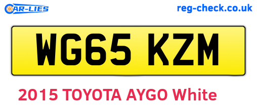 WG65KZM are the vehicle registration plates.