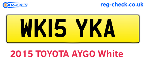 WK15YKA are the vehicle registration plates.