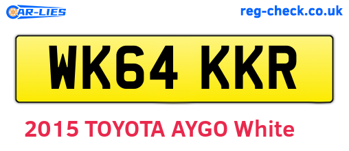 WK64KKR are the vehicle registration plates.