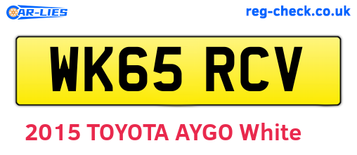 WK65RCV are the vehicle registration plates.