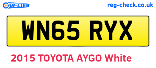 WN65RYX are the vehicle registration plates.