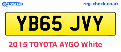 YB65JVY are the vehicle registration plates.