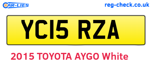 YC15RZA are the vehicle registration plates.