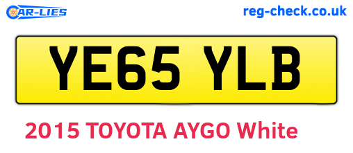 YE65YLB are the vehicle registration plates.