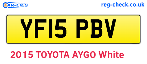 YF15PBV are the vehicle registration plates.
