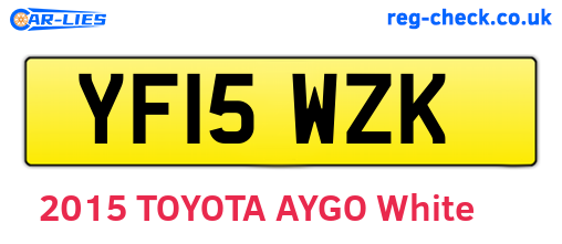 YF15WZK are the vehicle registration plates.