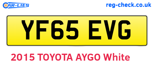 YF65EVG are the vehicle registration plates.