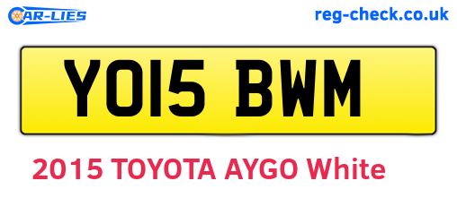 YO15BWM are the vehicle registration plates.