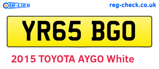 YR65BGO are the vehicle registration plates.