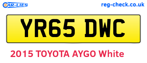 YR65DWC are the vehicle registration plates.
