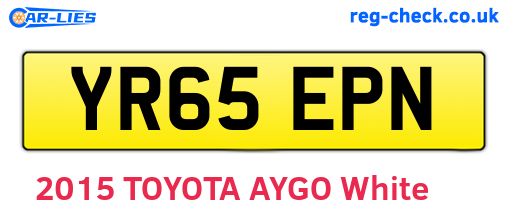 YR65EPN are the vehicle registration plates.