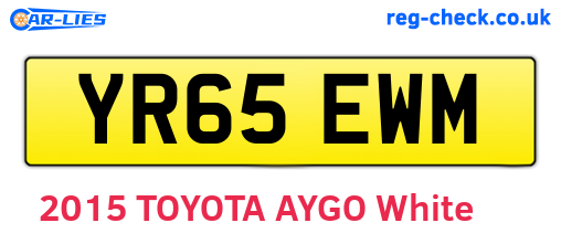 YR65EWM are the vehicle registration plates.
